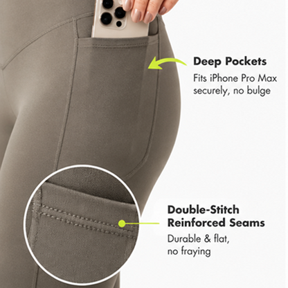 High Waisted Tummy Control Pocket Shaping Training Leggings
