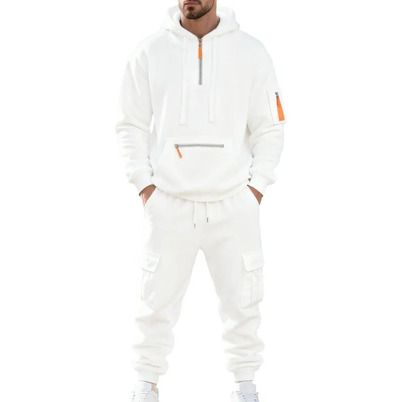Men's Hoodie & Cargo Pants Tracksuit Set