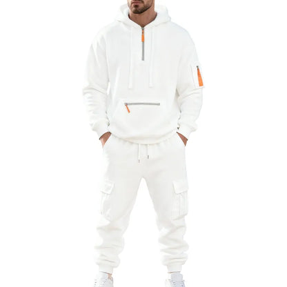 Men's Hoodie & Cargo Pants Tracksuit Set