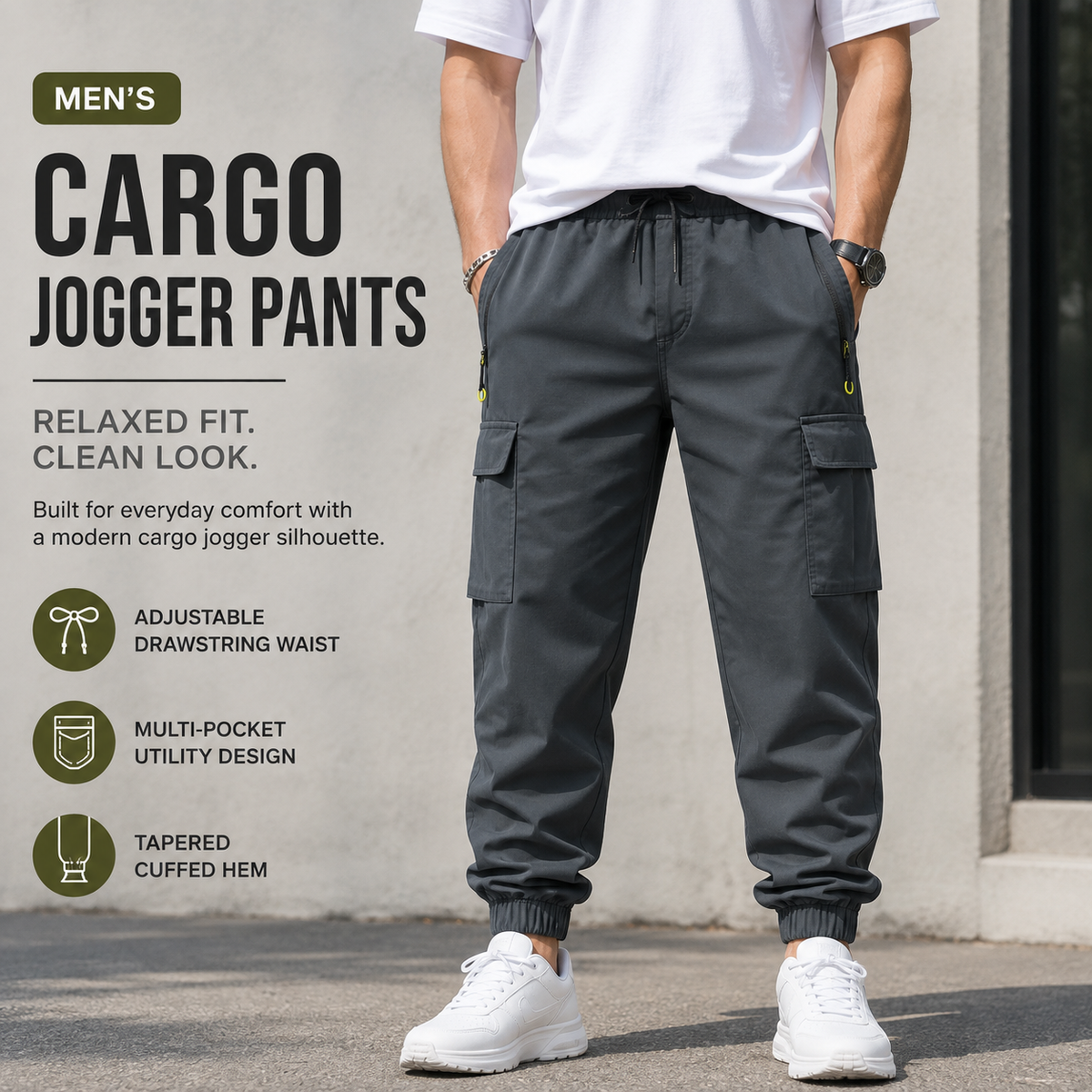 🔥 BESTSELLER |  Men's Multi-Pocket Cargo Jogger Pants