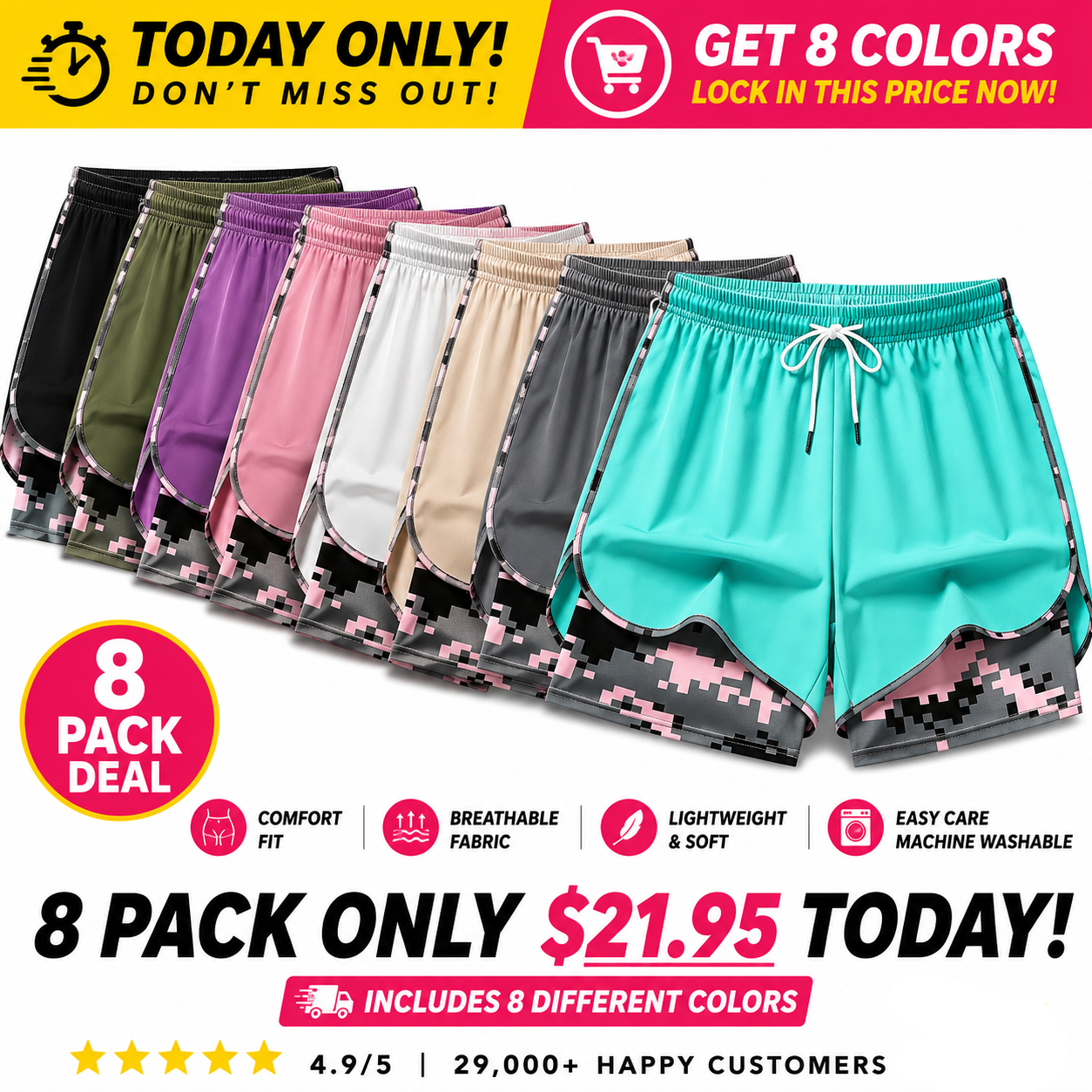 8 Colors(8 PACK ONLY $21.95 TODAY)