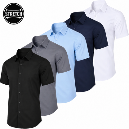 Men's Short Sleeve Stretch Dress Shirt