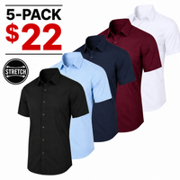 5-PACK $22 (Black-Light Blue-Navy-Burgundy-White)