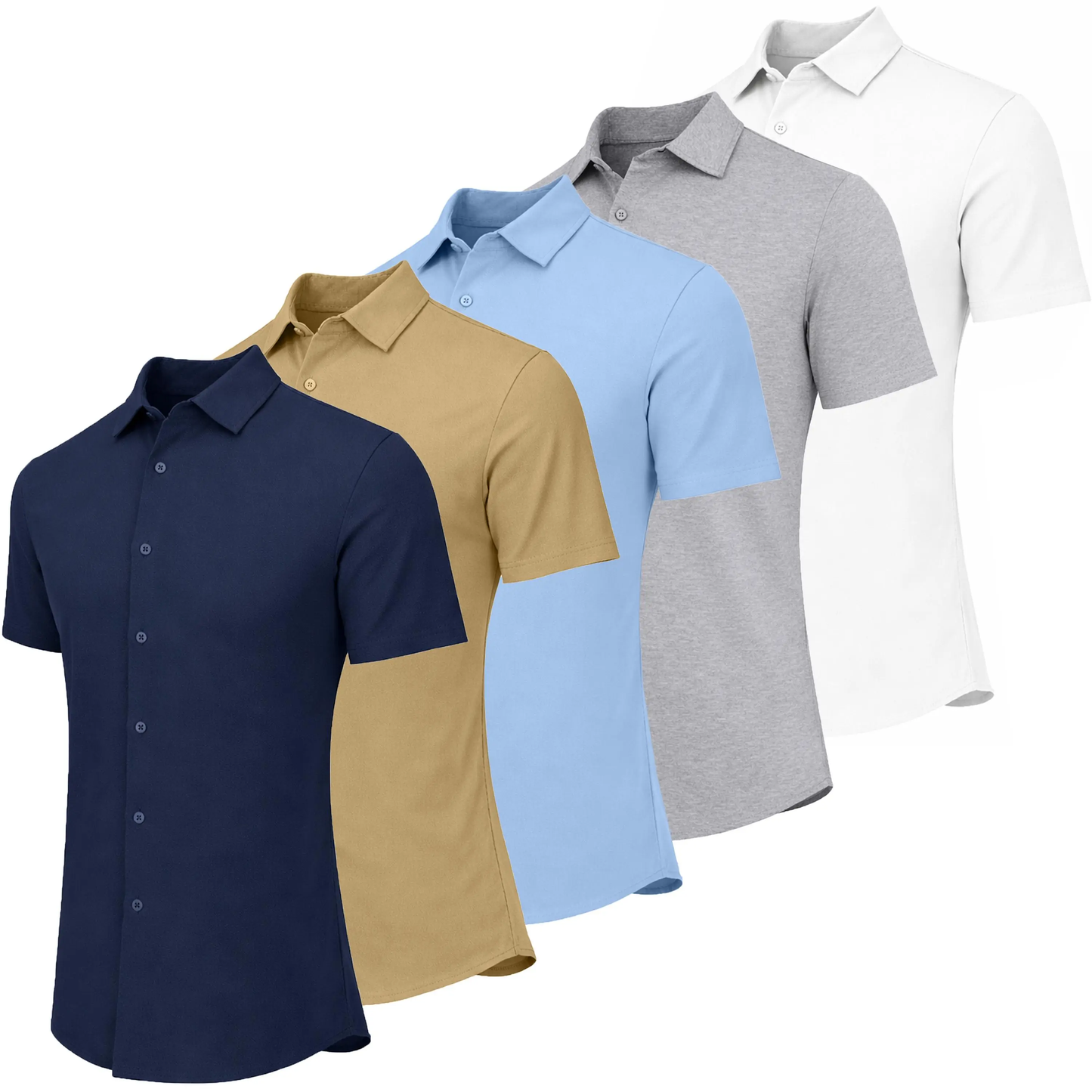 Men's Short Sleeve Stretch Dress Shirt