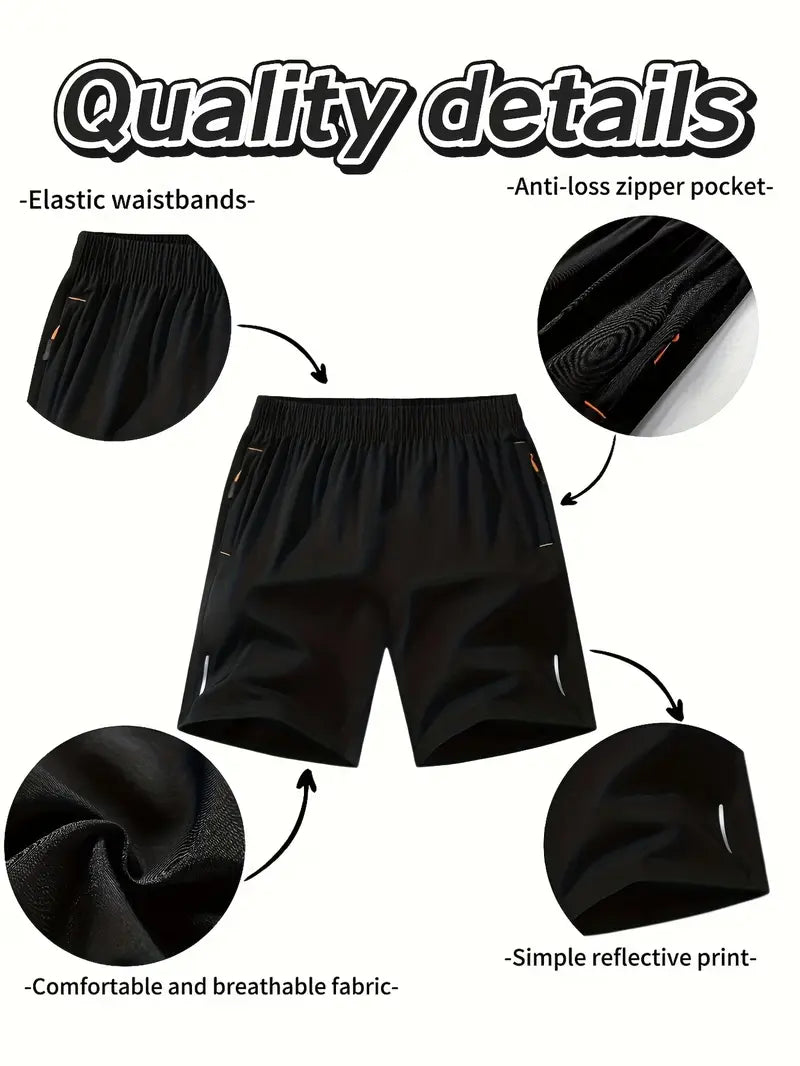 Men's 7-Pack  Dry-Fit Gym Shorts with Zipper Pockets ⭐⭐⭐⭐⭐