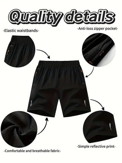 Men's 7-Pack  Dry-Fit Gym Shorts with Zipper Pockets ⭐⭐⭐⭐⭐