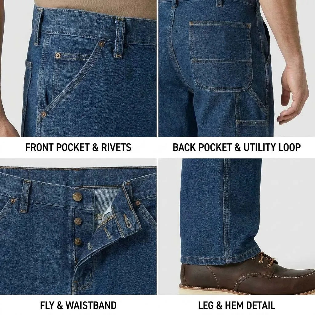 Ends at Midnight ! CHT Men's Flex Relaxed Straight Work Pants Rigby Pant