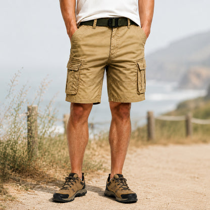 Men’s wear-resistant, wrinkle-resistant, breathable cargo pants