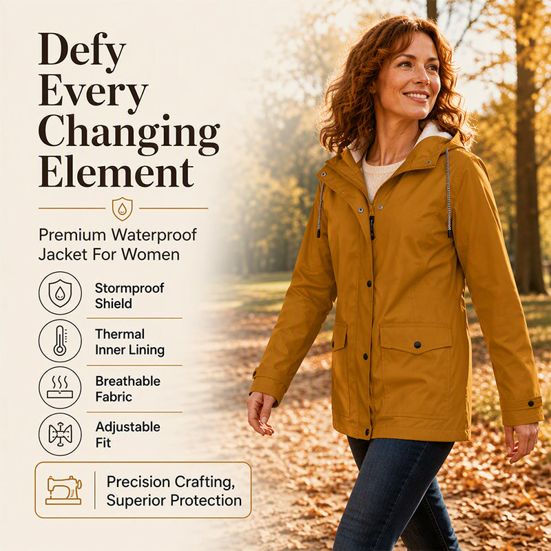 ❄️Winter Hot Sale – 60% Off! 💦Women's Plush-Lined Windproof Hooded Jacket