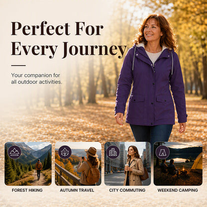 ❄️Winter Hot Sale – 60% Off! 💦Women's Plush-Lined Windproof Hooded Jacket