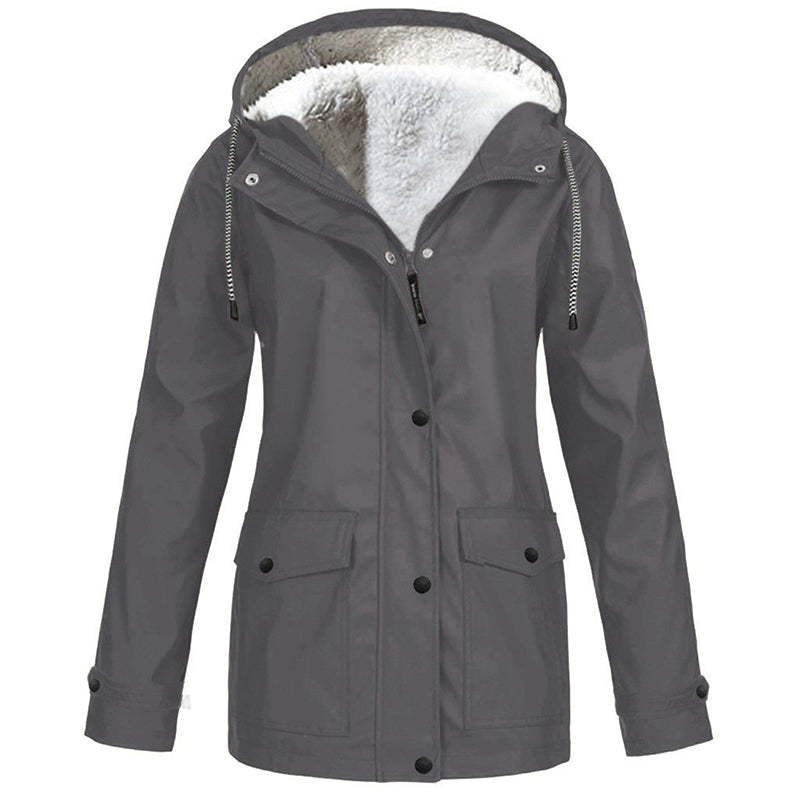 ❄️Winter Hot Sale – 60% Off! 💦Women's Plush-Lined Windproof Hooded Jacket