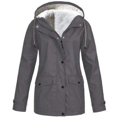 ❄️Winter Hot Sale – 60% Off! 💦Women's Plush-Lined Windproof Hooded Jacket