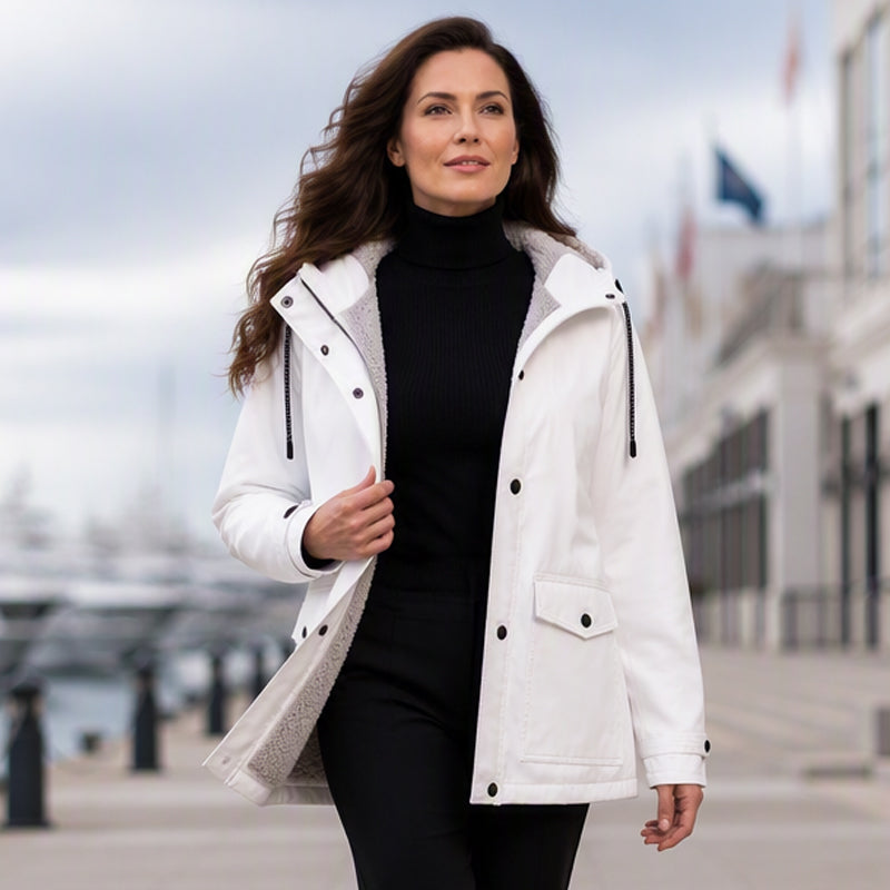 ❄️Winter Hot Sale – 60% Off! 💦Women's Plush-Lined Windproof Hooded Jacket