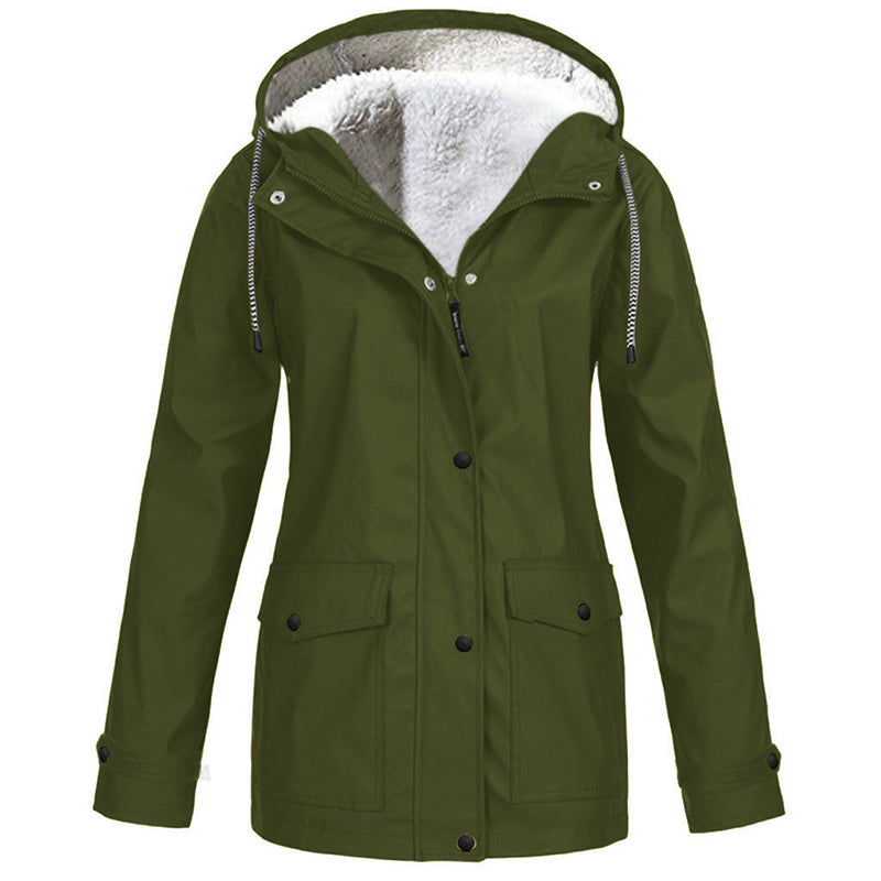 ❄️Winter Hot Sale – 60% Off! 💦Women's Plush-Lined Windproof Hooded Jacket