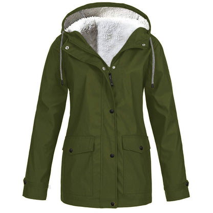 ❄️Winter Hot Sale – 60% Off! 💦Women's Plush-Lined Windproof Hooded Jacket
