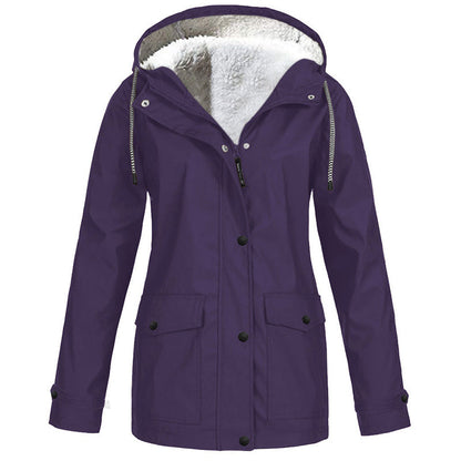 ❄️Winter Hot Sale – 60% Off! 💦Women's Plush-Lined Windproof Hooded Jacket
