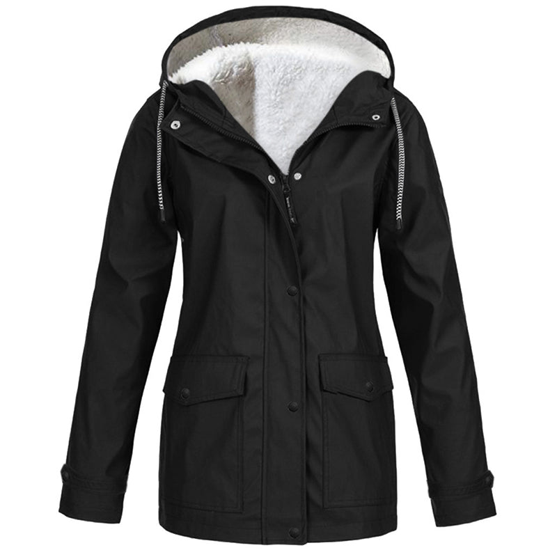 ❄️Winter Hot Sale – 60% Off! 💦Women's Plush-Lined Windproof Hooded Jacket
