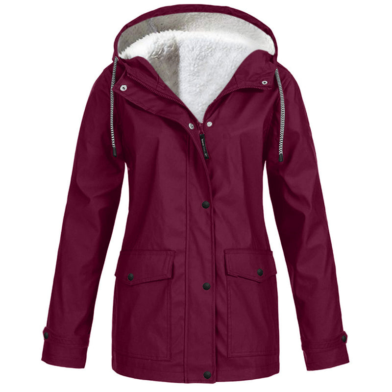 ❄️Winter Hot Sale – 60% Off! 💦Women's Plush-Lined Windproof Hooded Jacket