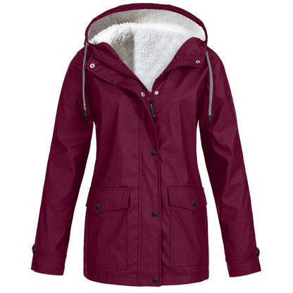 ❄️Winter Hot Sale – 60% Off! 💦Women's Plush-Lined Windproof Hooded Jacket